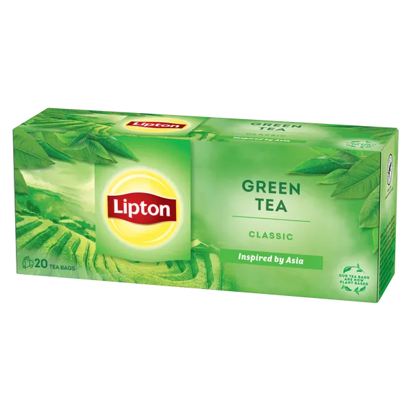Roheline tee LIPTON, Classic, 20 tk/pakk, teekott