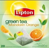 Roheline tee mandariini-apelsini, 20tk * 1,8g,  LIPTON, püramiid kotis