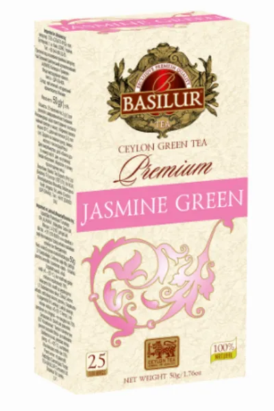 Roheline tee Premium Jasmine, BASILUR, 50g, 25tk teekott