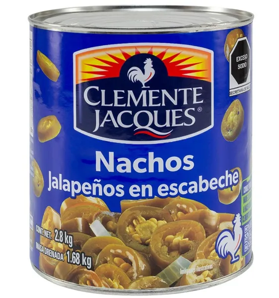 Rohelised jalapenoviilud CLEMENTE JACQUES, 2,8 kg/ 1,68 kg