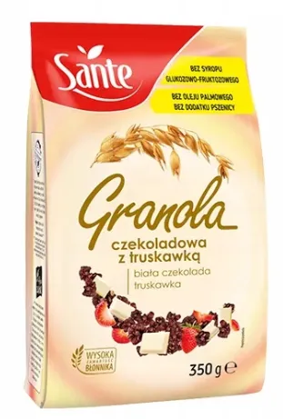 Röstitud müsli valge šokolaadi-maasika Granola, SANTE, 350 g