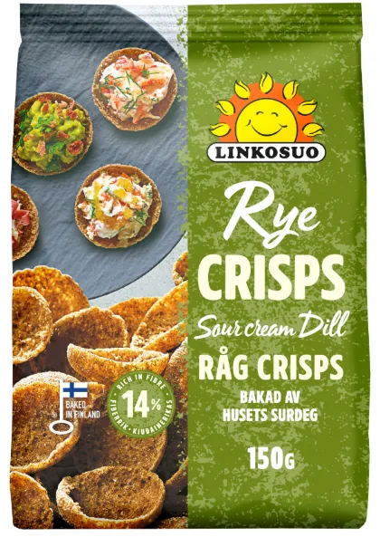 Rukkikrõpsud LINKOSUO Hapukoore-tilli 150g
