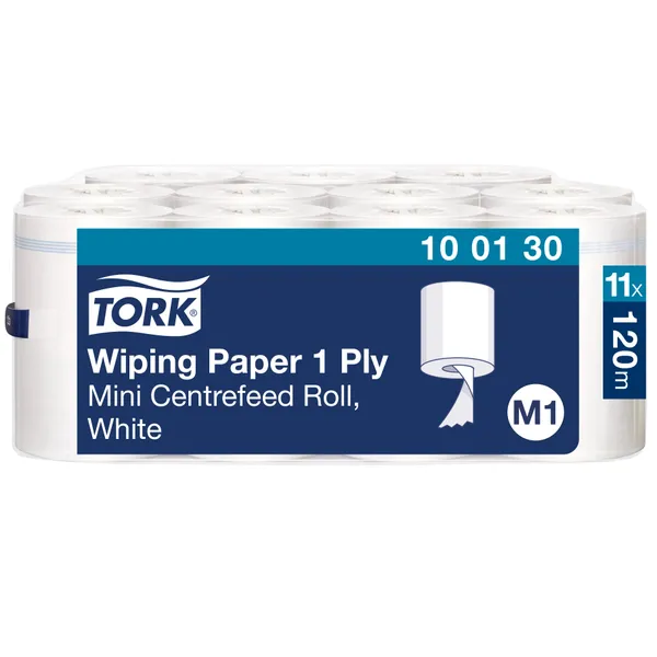 Rullkäterätik 120 m, valge, 1-kihiline, 100130, TORK Centrefeed Mini, M1