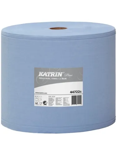 Rullkäterätik KATRIN L2 Plus, sinine, 2-kihiline, 344m, D 26,5 cm, laius 26 cm, 930 lehte