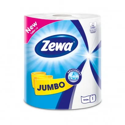 Rullkäterätik ZEWA Klassik Jumbo 1 rull, 2 kih, valge, 400lehte