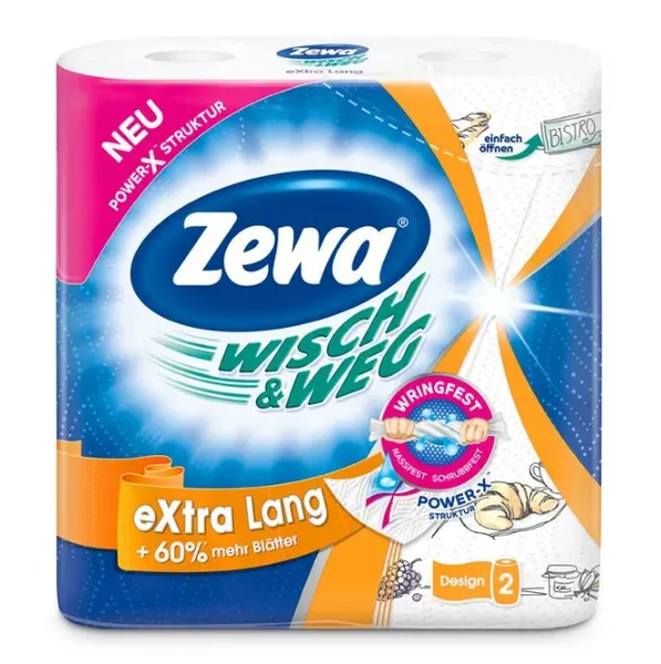 Rullkäterätik ZEWA Wisch&Weg Design, 72 lehte, 2 rulli