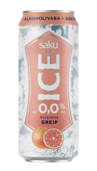 SAKU ON ICE, Õlu, greip, alkoholivaba, 0,5l, purk
