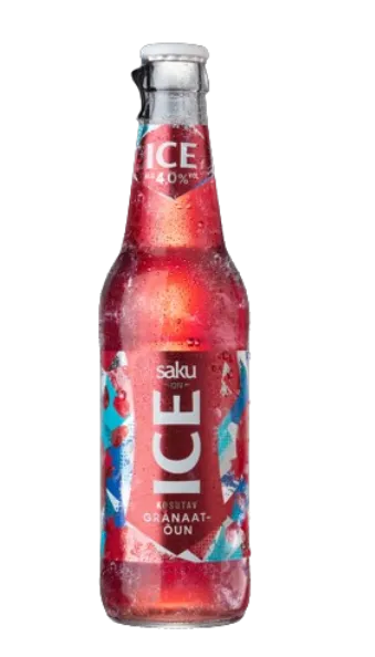 SAKU ON ICE Pomegranate, õlu 4% 330 ml, R21/155294/46, pudel