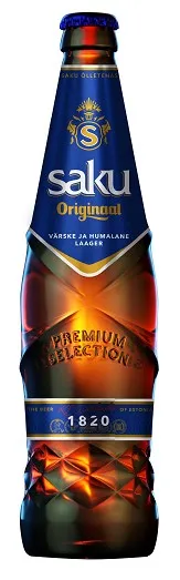 SAKU Originaal, õlu 4,7% 0,5 L, R22/166514/37, pudel