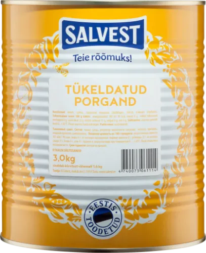 SALVEST Tükeldatud porgand  3kg/1,65kg