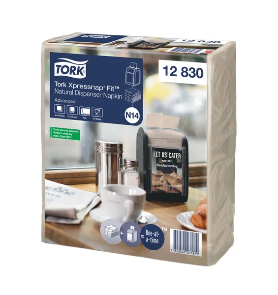 Salvrätikud jaoturile N14,  loodusvalge,  720 tk, 12830,  Tork Xpressnap Fit