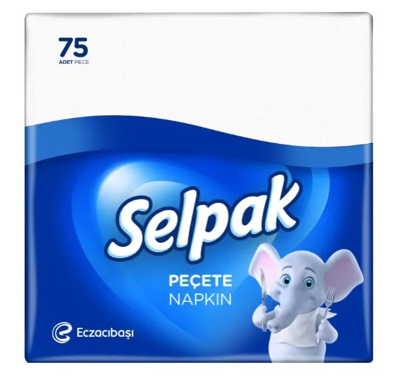 Salvrätikud SELPAK Classic, Valged, 30x30cm, 75tk