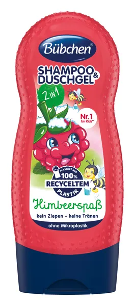 Šampoon & Dušigeel, Vaarikas, BÜBCHEN, lastele, 230ml
