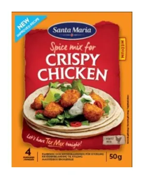 Garšvielu maisījums Santa Maria vistas gaļas panēšanai 50g