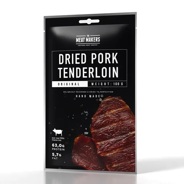 Sealihasnäkk THE MEAT MAKERS, sisefileest, kuivatutatud, viilutatud, 100g