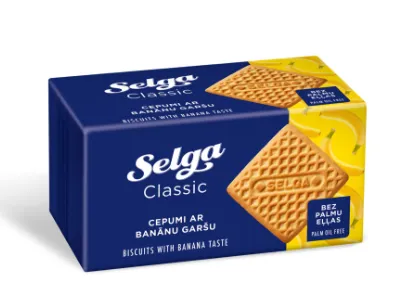 Banaanimaitselised küpsised SELGA, 180g