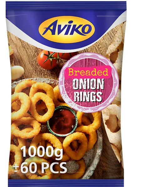 Sibularõngad AVIKO külmutatud, 60tk. pakis, 1kg