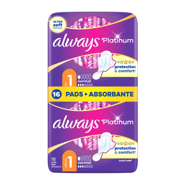 Sidemed ALWAYS Platinum Normal S1, 16tk