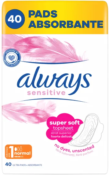 Sidemed ALWAYS Sensitive Normal Plus S1, 40tk