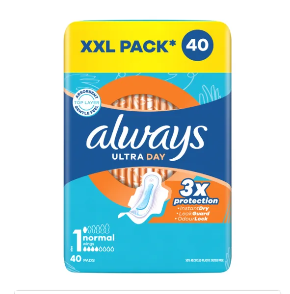 Higiēniskās paketes ALWAYS Ultra Normal Plus, S1, 40 gab.