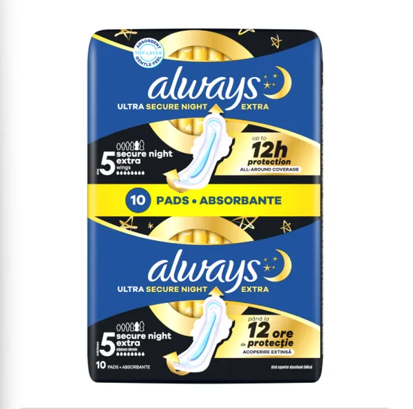 Sidemed ALWAYS Ultra Secure Night Extra S5, 10tk