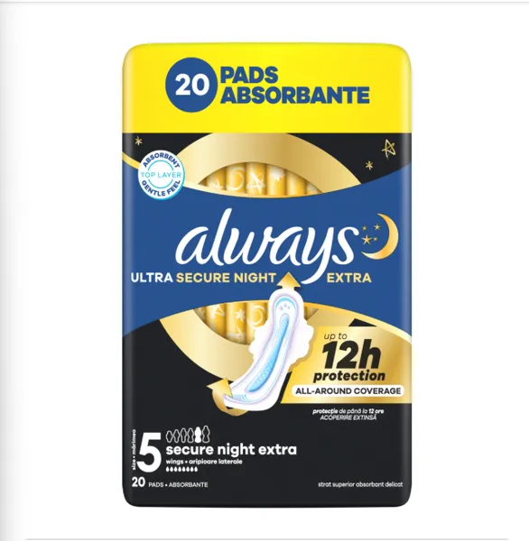 Sidemed ALWAYS Ultra Secure Night Extra S5, 20tk