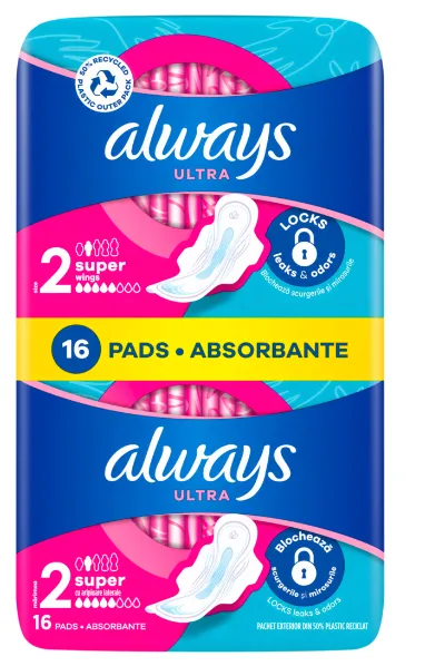 Hügieenisidemed Ultra Plus Super, ALWAYS, 16 tk