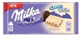 Piimašokolaad MILKA, Oreo White, küpsiste tükkidega, 100 g