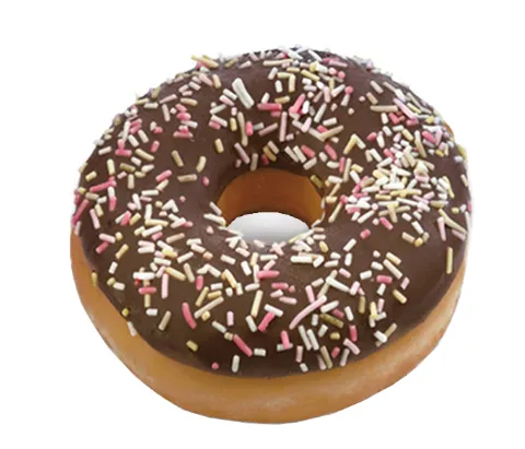 Sõõrikud DOTS, šokolaadiglasuuri ja puistega, külmutatud, 55g x 36tk