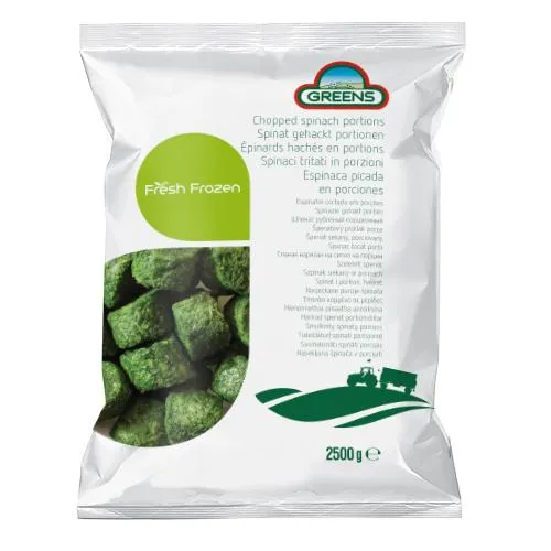 Spinat GREENS, tükeldatud, IQF, külmutatud, 2,5kg