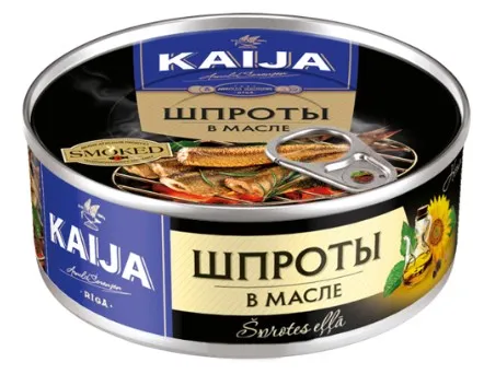 Šprotes eļļā KAIJA, 240 g EO
