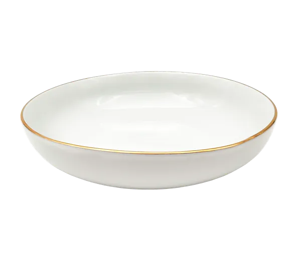 Sügav taldrik ALUMINA, Kuld, portselan, 650 ml, D 20 cm, H 5,5 cm, tk