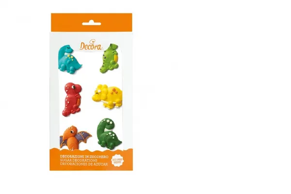 Pārtikas cukura dekors DECORA Jurassic Kit, 6gab