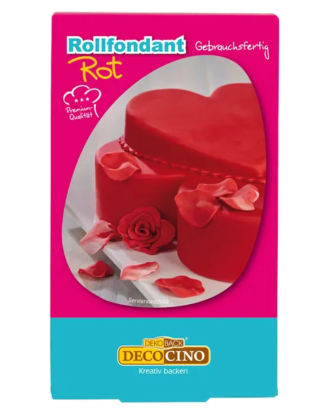Suhkrumass DECOCINO, punane, 250 g