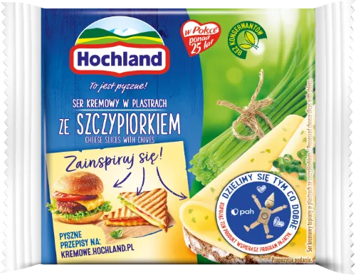 Sulatatud juust  HOCHLAND,viilutatud, murulauguga, 130g