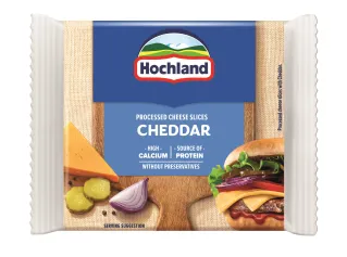 Sulatatud juustu viilud, 8 viilu HOCHLAND Cheddar, 19%,130g