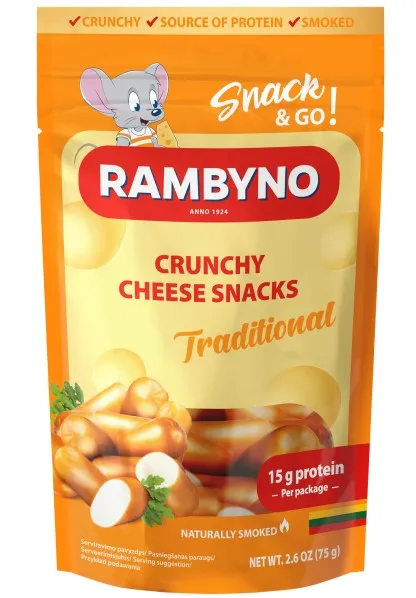 Sulatatud suitsujuustusnäkk RAMBYNO naturaalne, 45%rasva, 75 g