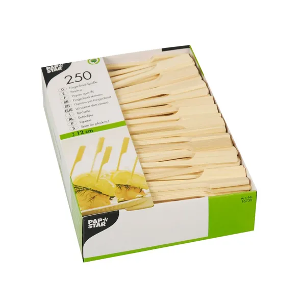 Suupistetikud 12 cm,  GOLF, bambusest, 250tk, Papstar