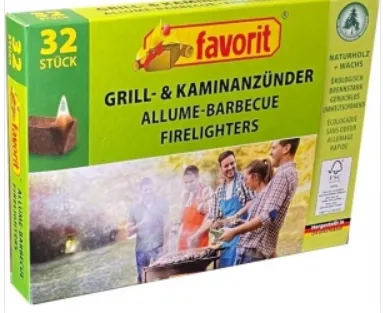 Ökoloogilised pressitud puidust süütekuubikud 32tk, FAVORIT, 32 tk