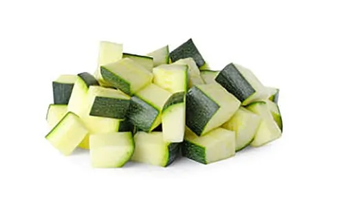 Saldēti cukini, kubiņos, 10x10mm, 2.5kg