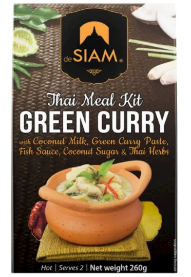Komplekts DESIAM Green Thai Curry, ar zaļo kariju, 260g