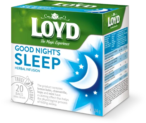 Zāļu tēja LOYD Pyramids Good Night Sleep, 20x1,2 g