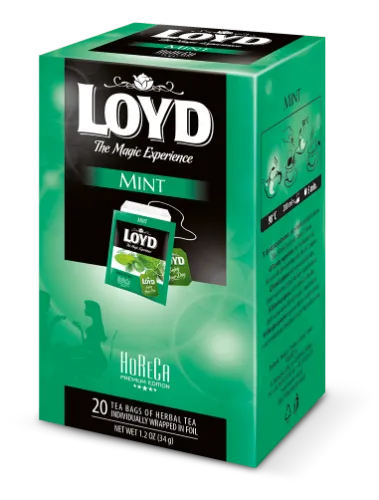 Taimetee LOYD Horeca piparmünt 20 x 1.7g, kahekambriline teekott ümbrikus