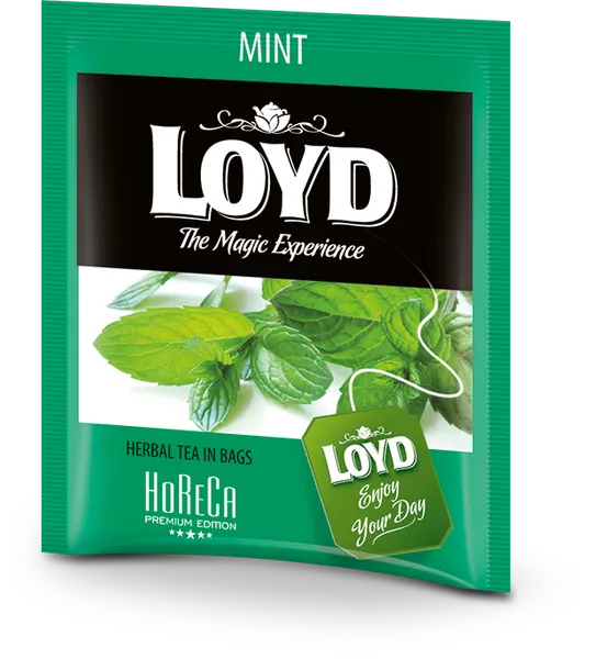 Taimetee LOYD Horeca piparmünt 500 x 1.7g, kahekambriline teekott ümbrikus