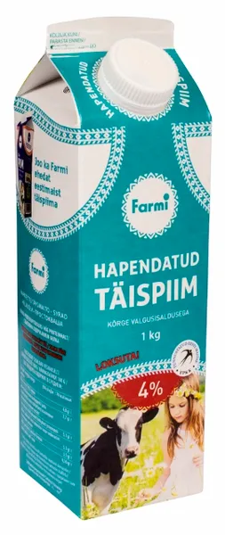 Täispiim FARMI hapendatud 4%,1 kg