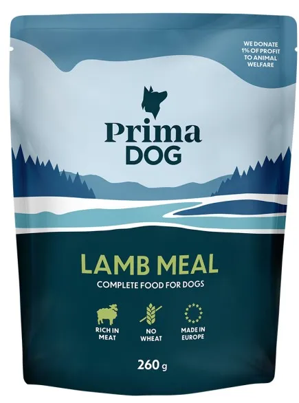 Täissööt täiskasvanud koerale,eine PrimaDog lambaliha, 260g