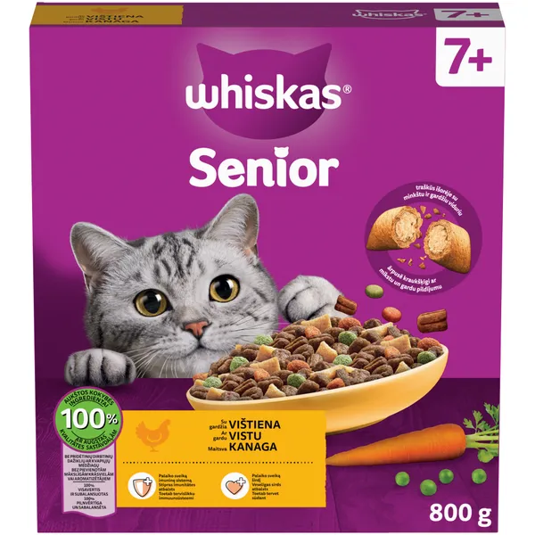 Täissööt WHISKAS Senior Kanaga 800g