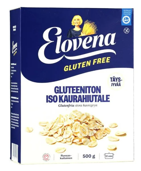 Täisterakaerahelbed ELOVENA, Iso, gluteenivaba, 500 g