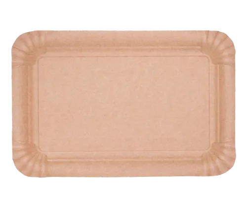 taldrik 13 x 20 cm, paber, ühekordne, pruun,  100 tk / pakis, ABC-PAK