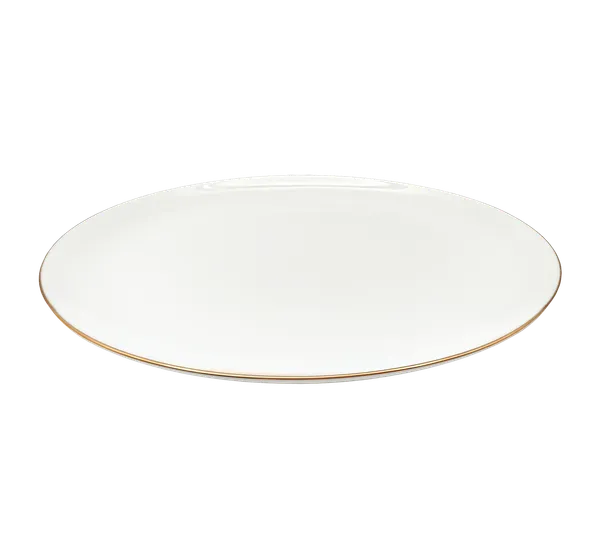 Taldrik ALUMINA, Kuld, portselan, D 27 cm, tk